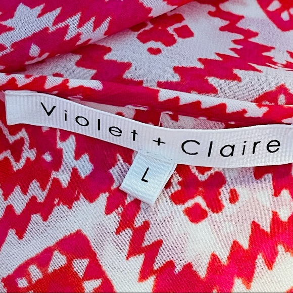 Violet and Claire Blouse  Pink/White Large * - Picture 7 of 7